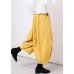 2019 summr yellow women cotton harem pants