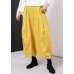 2019 summr yellow women cotton harem pants